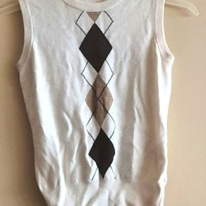 Isaac Mizrahi preppy vest sweater